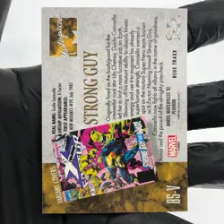 Marvel Card Strong Guy Traxx 85-V Variant Fleer Upper Deck Masterpieces [NM] - Image 3