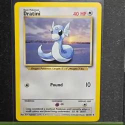 DRATINI 26/102 UNCOMMON BASE SET UNLIMITED POKEMON NM/M - Image 1