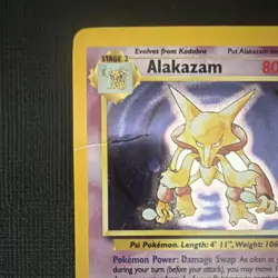 Pokemon TCG Alakazam 1/130 Base Set 2 Holo Rare 80 HP 1999 English - Image 2