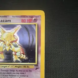 Pokemon TCG Alakazam 1/130 Base Set 2 Holo Rare 80 HP 1999 English - Image 3