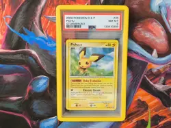 Pokemon 2008 Pichu D & P 45/100 Stormfront Uncommon PSA 8 W/Slab Guard - Image 1