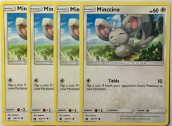 POKEMON 4X MINCCINO 85/111 CRIMSON INVASION COMMON NEAR MINT-PLAYSET - Image 1