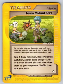 Town Volunteers 136 Uncommon Aquapolis Pokemon Moderately Played - Image 1