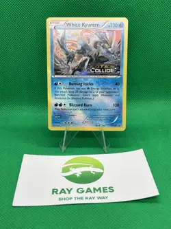 Pokemon TCG White Kyurem Promo Prerelease Holo XY128 Holo Stamped LP+ - Image 1