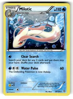 Milotic 28/124 Rare Dragons Exalted Holo Pokemon Lightly Played - Image 1