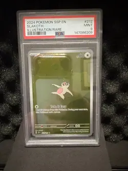 2024 POKEMON SSP EN-SURGING SPARKS ILLUSTRATION RARE #212 SLAKOTH PSA 9 - Image 1