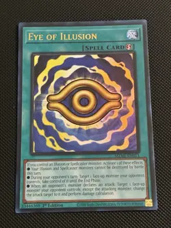 Yugioh! - Eye Of Illusion (UR) MZMI-EN011 Maze 1st Edition Ultra Rare NM - Image 1