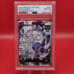 ONE PIECE OP12-LEGACY OF THE MASTER ALTERNATE ART #060 BOEUF BURST PSA 10 - Image 1