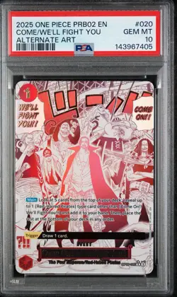 2025 One Piece OP09-020 R PSA 10 Come On!! We'll Fight You!! English - Image 1
