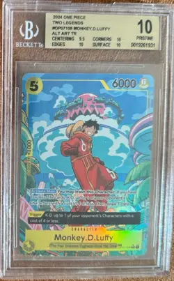 2024 ONE PIECE OP08-TWO LEGENDS TREASURE RARE #109 MONKEY D. LUFFY BGS 10 - Image 1