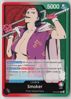 Smoker (001) OP10-001 One Piece Royal Blood Leader Near Mint - Image 1