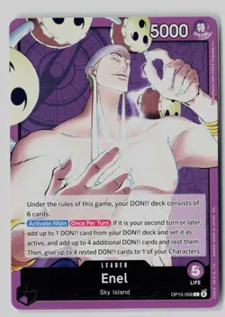 Enel OP15-058 Leader Adventure on Kami's Island One Piece NM - Image 1