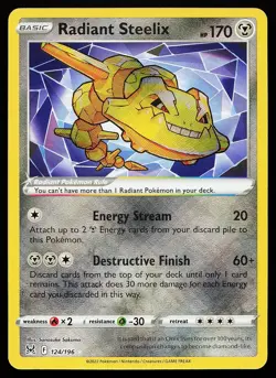 Radiant Steelix 124/196 Holo Lost Origin Pokemon Card - Image 1
