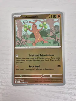 043/086 Sudowoodo Reverse Holo Card - Chaos Rising - Pokemon TCG Mega Evolutions - Image 1