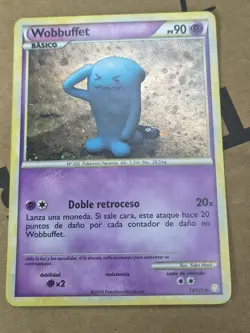 2010 Pokemon WOBBUFFET HeartGold & SoulSilver Base COSMOS HOLO Card 13/123 SWIRL - Image 1