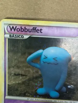 2010 Pokemon WOBBUFFET HeartGold & SoulSilver Base COSMOS HOLO Card 13/123 SWIRL - Image 3