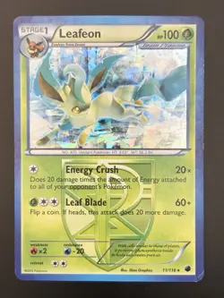 Pokemon Plasma Freeze #11 Leafeon Cracked Ice Holo 2013 Evolution Set 3 Card Lot - Image 1