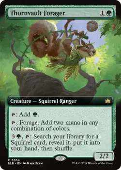 ~ Thornvault Forager (Extended Art) ~ NM ~ Bloomburrow ~ MTG ~ - Image 1