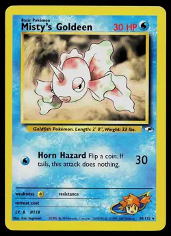 Pokemon Card - Misty's Goldeen Gym Heroes 30/132 Rare - Image 1