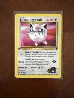 Erika's Jigglypuff 69/132 1ST Edition Gym Challenge - Pokemon Card NM - Image 1