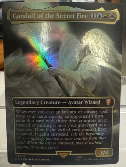 MTG Gandalf of the Secret Fire *BORDERLESS FOIL* The Lord of the Rings 507 NM - Image 1