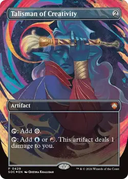 FOIL Talisman of Creativity (Borderless) - Commander: Secrets of Strixhaven - Image 1