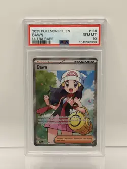 Pokemon PSA 10 2025 Dawn 118/094 Me02 Phantasmal Flames Ultra Rare Holo EN - Image 1