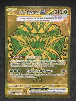 Teal Mask Ogerpon ex 177/131 Holo Hyper Rare Prismatic Evolutions Pokemon NM - Image 1