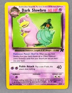 NM Unlimited Dark Slowbro 29/82 Rare Team Rocket Pokemon Mitsuhiro Arita WotC - Image 1