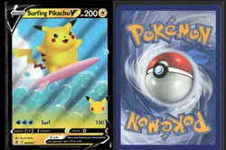 Surfing Pikachu V 008/025 Holo V Rare Celebrations Pokemon NM/M - Image 3
