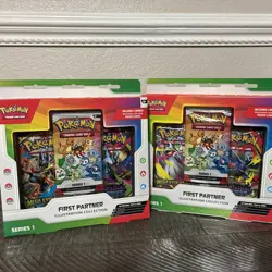 Pokemon TCG First Partner Illustration Collection Series 1 Box Lot of 2 - Image 1
