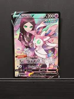 Pokemon TCG Sylveon v TG14/TG30 Swsh09 Trainer Gallery Brilliant Stars - Image 1