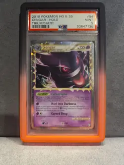 2010 POKEMON HEARTGOLD & SOULSILVER TRIUMPHANT #94 GENGAR PRIME-HOLO PSA 9 - Image 3