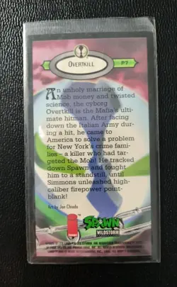1995 IMAGE Spawn Wildstorm Card P7 (Aegis) OVERKILL - Mint Condition Card - Image 3