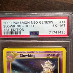 2000 POKEMON NEO GENESIS 1ST EDITION #14 SLOWKING-HOLO PSA 6 - Image 3