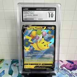 Pokemon Flying Pikachu V Celebrations Holo Card CGC 10 Gem Mint 006/025 TCG - Image 1