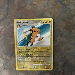 Raichu 3/17 Rare Cracked Ice POP Series 9 Pokemon Reverse Holo Lightly Played - Image 1
