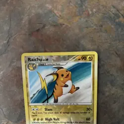 Raichu 3/17 Rare Cracked Ice POP Series 9 Pokemon Reverse Holo Lightly Played - Image 2