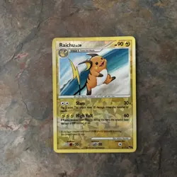 Raichu 3/17 Rare Cracked Ice POP Series 9 Pokemon Reverse Holo Lightly Played - Image 4