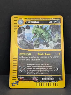 Tyranitar 066/165 Expedition Base Set Reverse Holo Rare Pokemon TCG Nintendo LP - Image 3