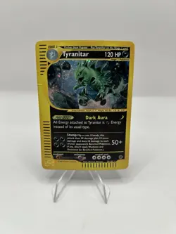 Pokemon TCG Tyranitar Expedition Base Set Holo Rare #29/165 2002 SWIRL - HP - Image 1