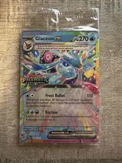 Glaceon EX Prismatic Evolutions Stamped Promo Card 026/131 Surprise Box Sealed - Image 1