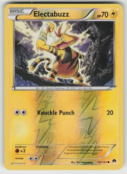 Electabuzz 42/122 Common BREAKpoint Pokemon Reverse Holo Near Mint - Image 1