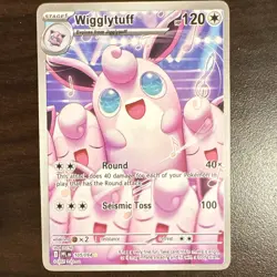 Pokemon TCG Wigglytuff 105/094 Paldean Fates Rare Holo English - Image 1