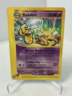 Pokemon TCG Kadabra 084/165 2002 Expedition e-Reader Uncommon Regular - Image 1