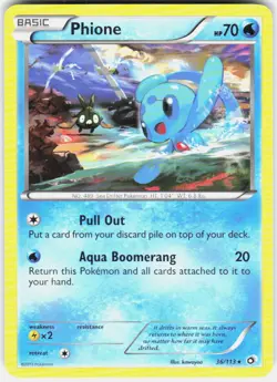 Phione 36/113 Rare Legendary Treasures Pokemon NM/M - Image 1