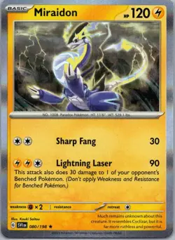 Pokemon TCG Miraidon 80/198 Scarlet Violet Holo NM - Image 1
