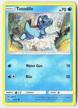 Totodile 18/73 Common Shining Legends Pokemon Lightly Played TOKIYA - Image 1