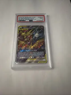 2019 Pokemon Moltres Zapdos Articuno GX SM210 Hidden Fates Promo - PSA 9 - Image 1