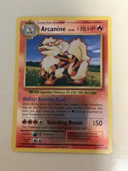 Arcanine Reverse Holo - 2016 Pokemon XY Evolutions 18/108 NM - Image 1